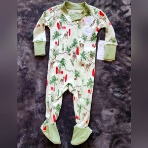 New burt's bees baby 100% organic cotton footed pajama size 0/3 month